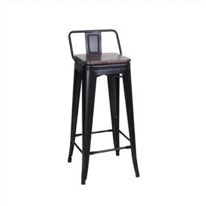 Tolix Bar Stool Dengan Kursi Kayu